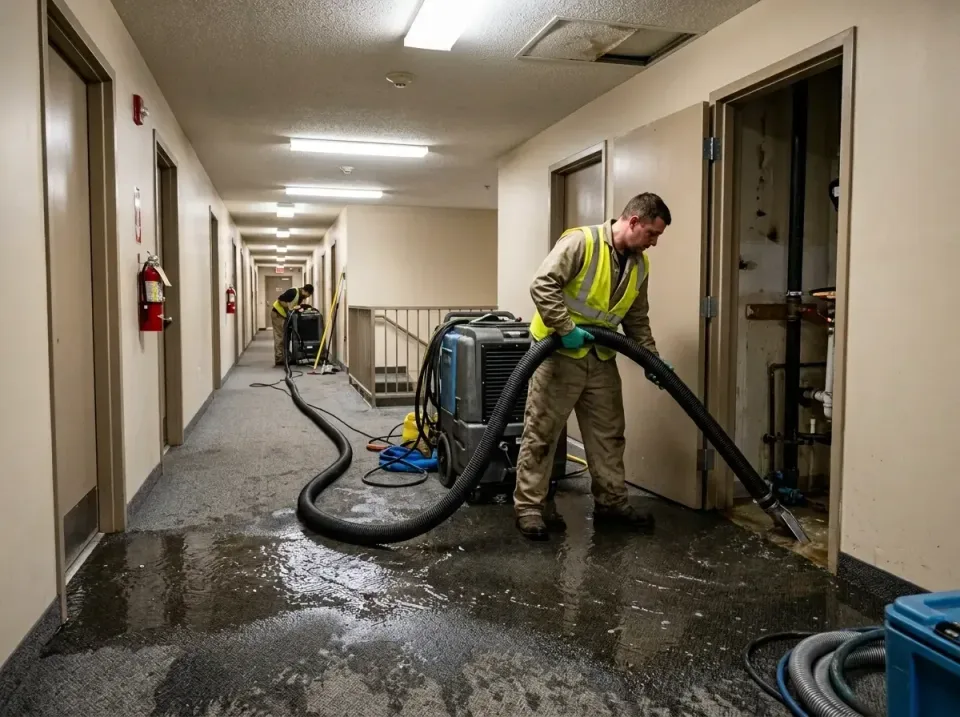 multi-unit-apartment-hallway-f-005 — frequently asked questions, Emergency Burst Pipe Water Extraction & Removal in Wynantsk…